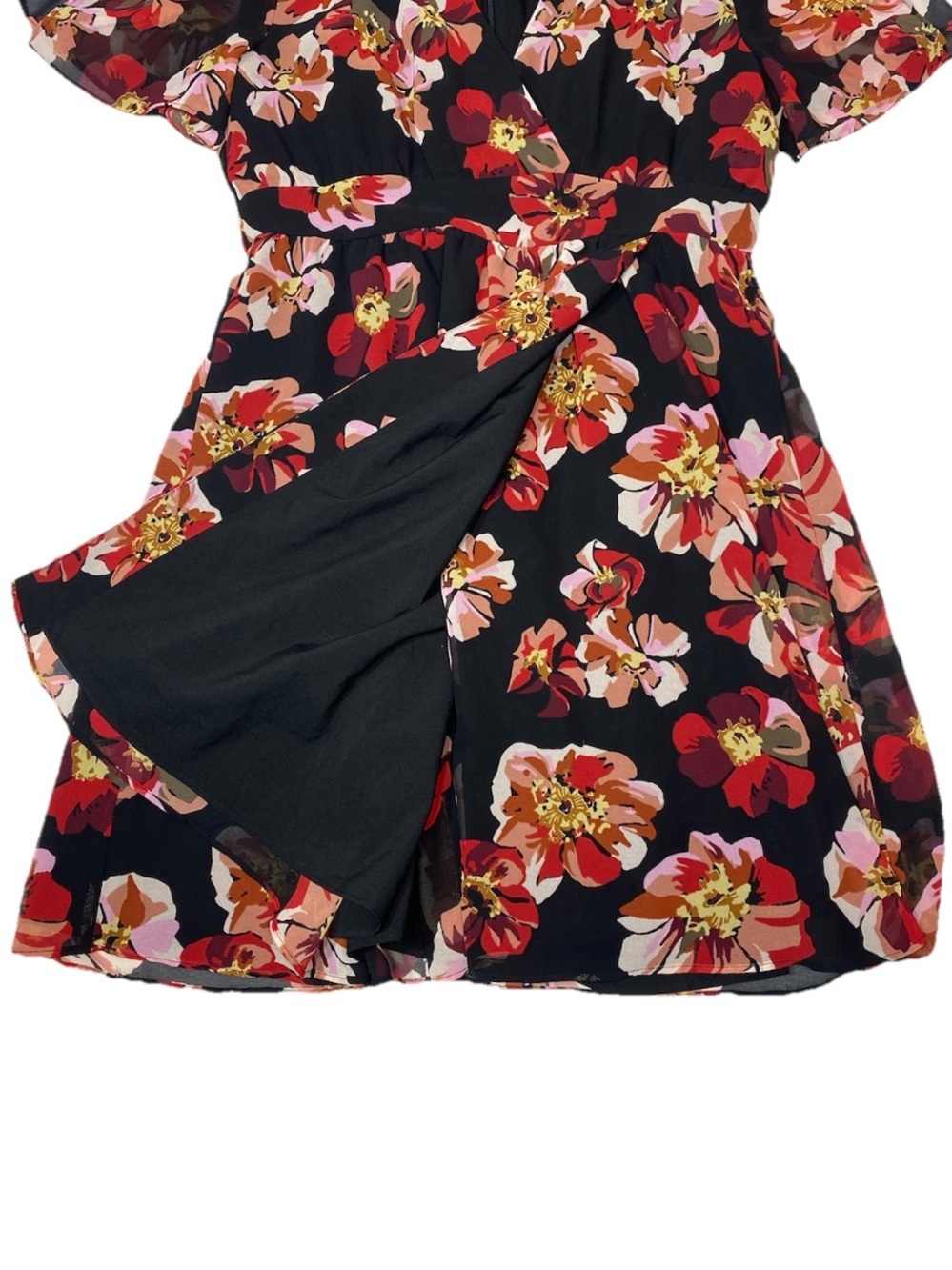 Madewell Tulip-Sleeve Floral Mini Dress in French Rose Women's Size 6 - Picture 4 of 11